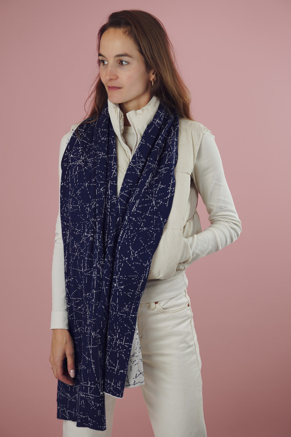 Scarf 'MIDNIGHT' with silk