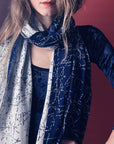Scarf 'MIDNIGHT' with silk