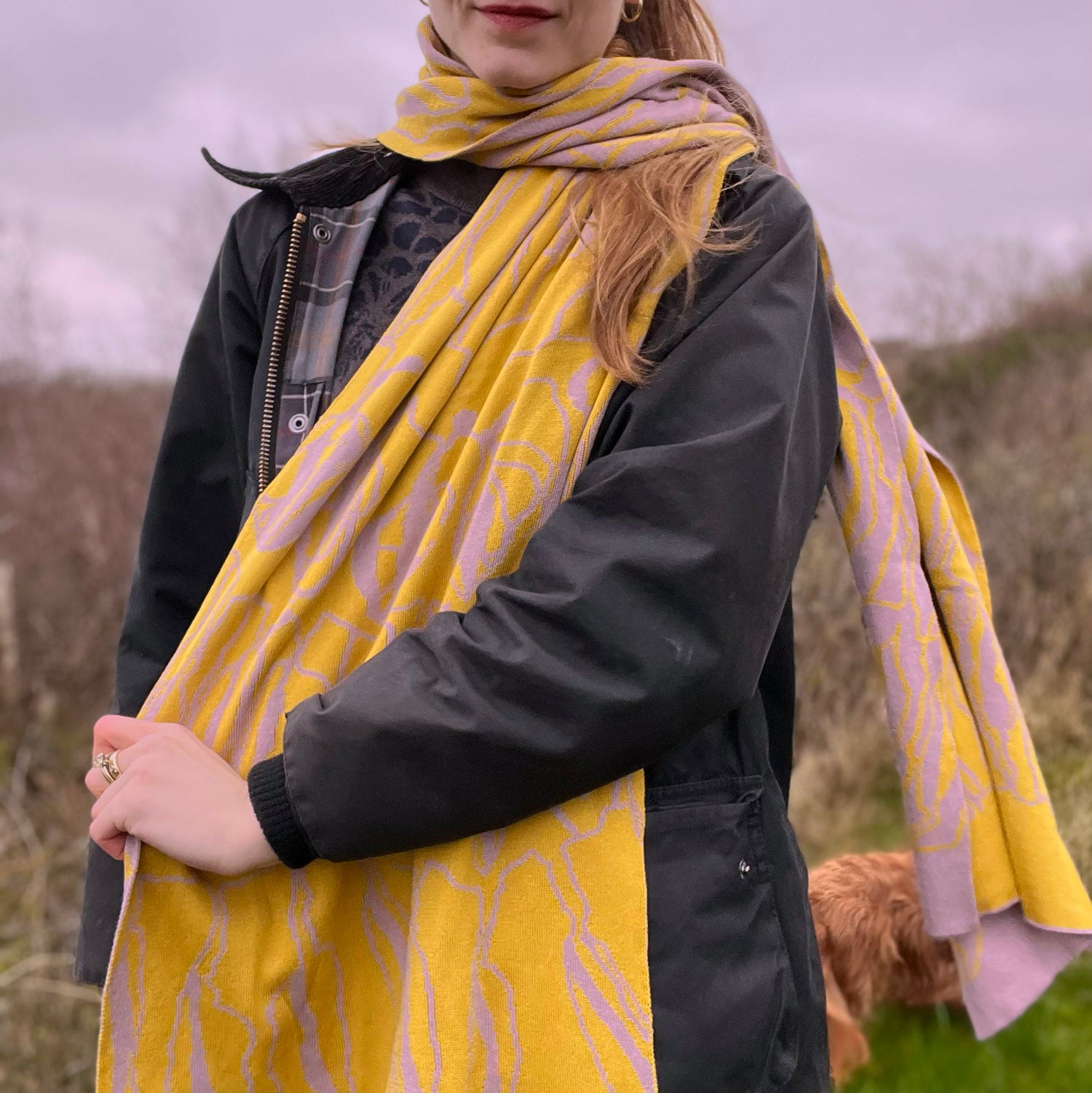 Schal TULIP – mit Seide