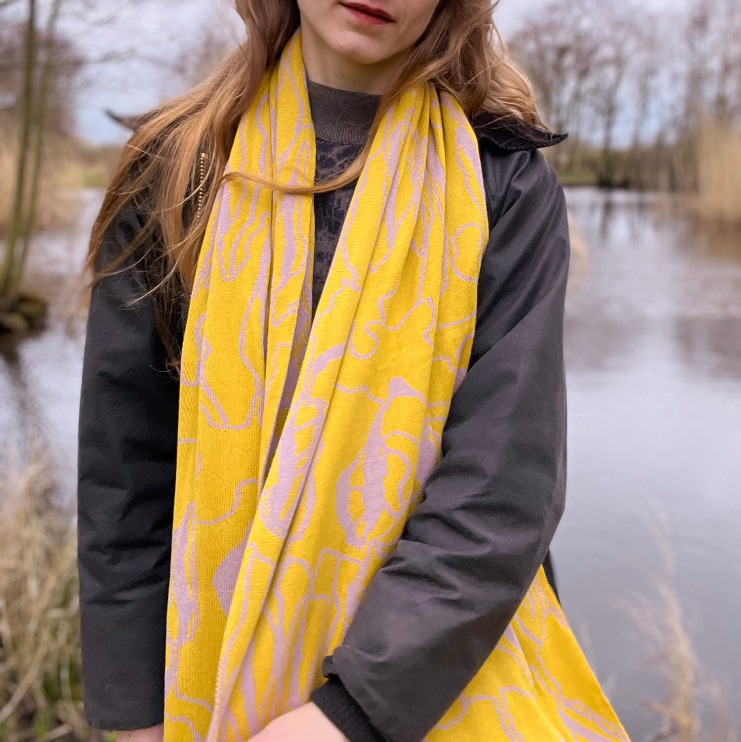 Schal TULIP – mit Seide
