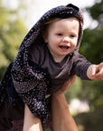Personalisierte Babydecke Lilimoon aus Baumwolle mit Kaschmir in Dunkelblau und Rosa