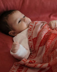 Personalisierte Babydecke 'CHAMELEON' für Babys und Kinder gestrickt aus hochwertiger Baumwolle mit Kaschmir.