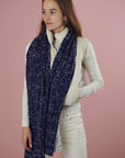 Scarf 'MIDNIGHT' with silk 