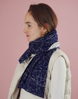 Scarf 'MIDNIGHT' with silk 