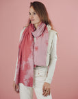 Scarf 'CLOUDY' with silk 