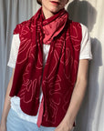 Scarf 'MONSTERA' with silk