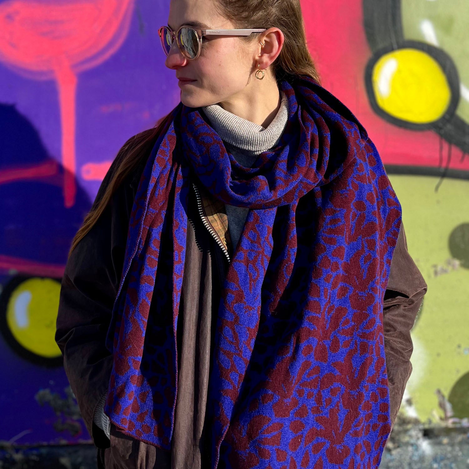 Scarf &#39;IRIS&#39; with cashmere and silk 