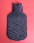 Hot water bottle cover 'IRIS' with cashmere and silk
