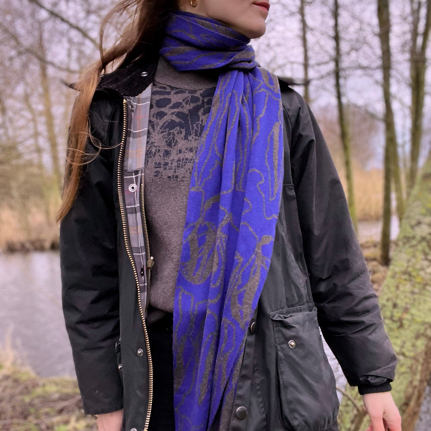 Scarf &#39;TULIP&#39; with cashmere and silk 